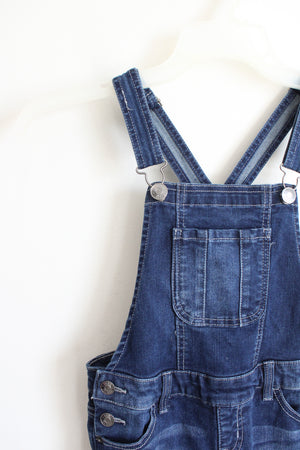 Justice Sequined Patched Dark Wash Overalls | Youth 10