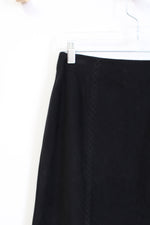 Talbots Stretch Black Embroidered Sueded Skirt | 4 Petite