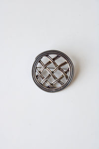 Kaleuala Koru Brooch Sterling Silver Finland Woven Pin