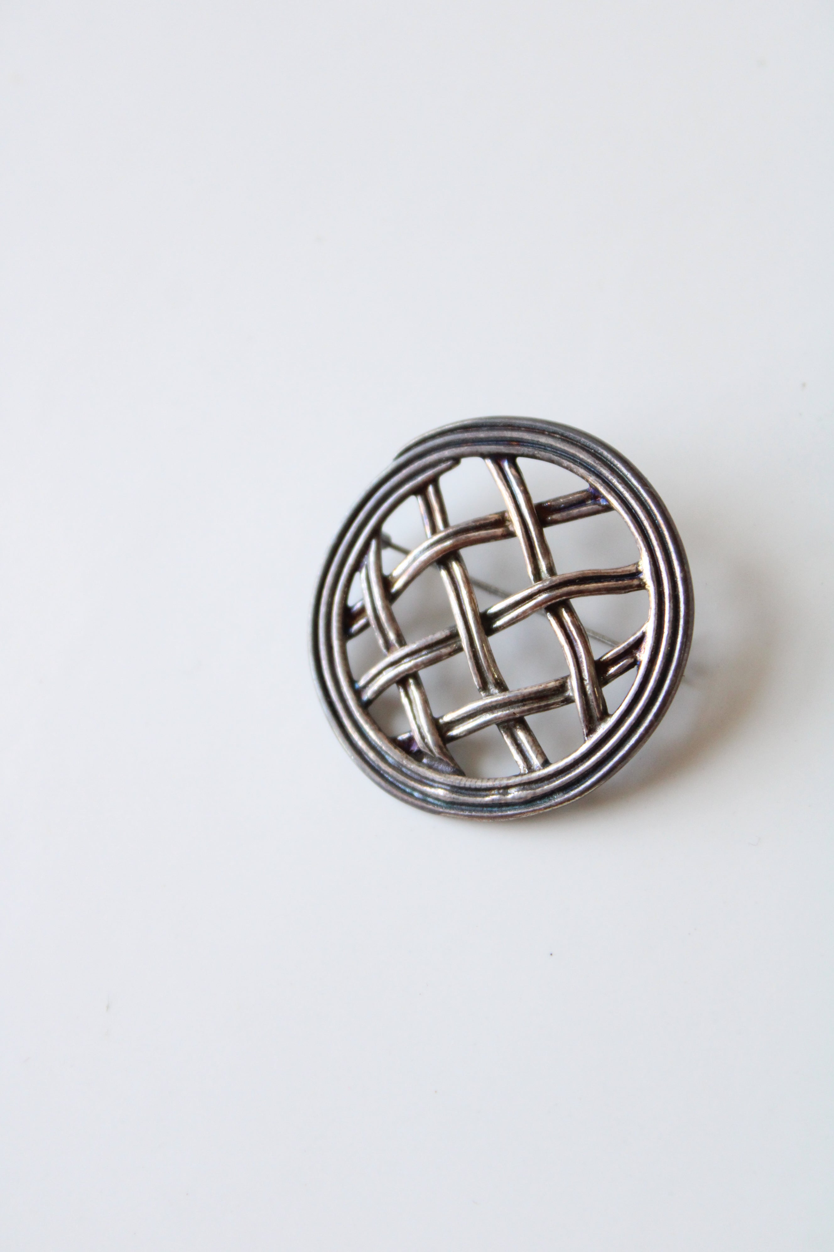 Kaleuala Koru Brooch Sterling Silver Finland Woven Pin