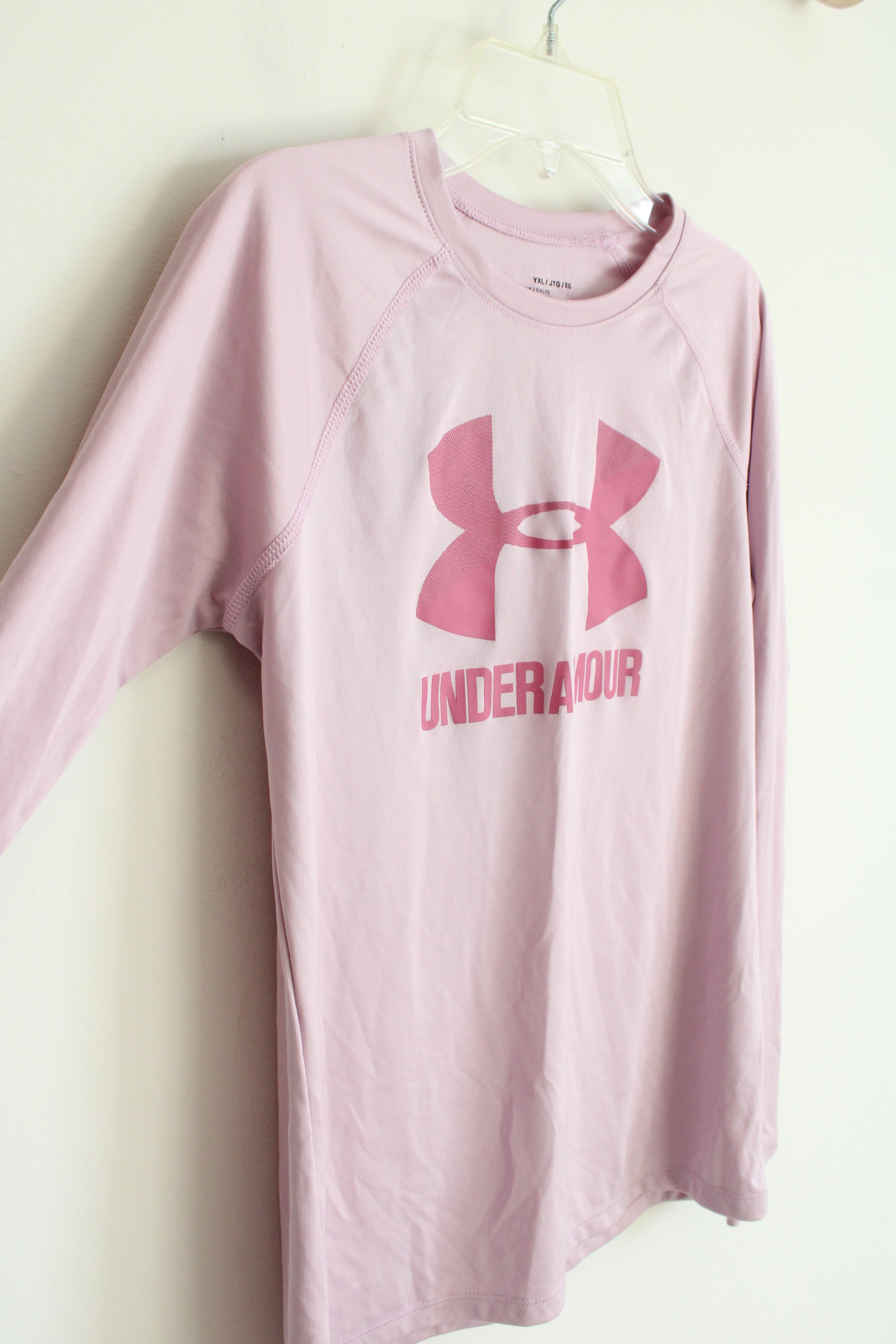 Under Armour Pink Long Sleeved Athletic Shirt | Youth XL (18/20)