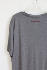Colosseum Illinois Gray Shirt | XL