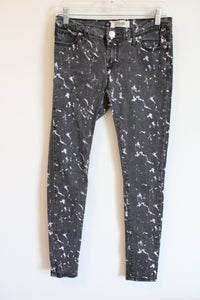 Vigoli Gray White Patterned Skinny Jeans | 3/4