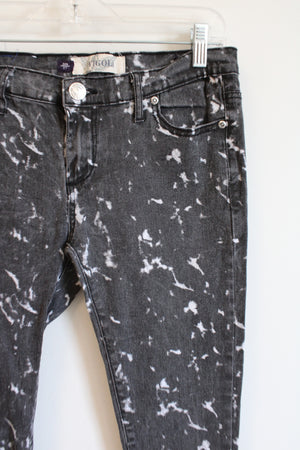 Vigoli Gray White Patterned Skinny Jeans | 3/4