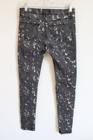 Vigoli Gray White Patterned Skinny Jeans | 3/4