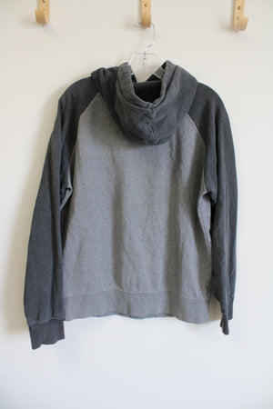 American Eagle Super Soft Gray Logo Hoodie | M