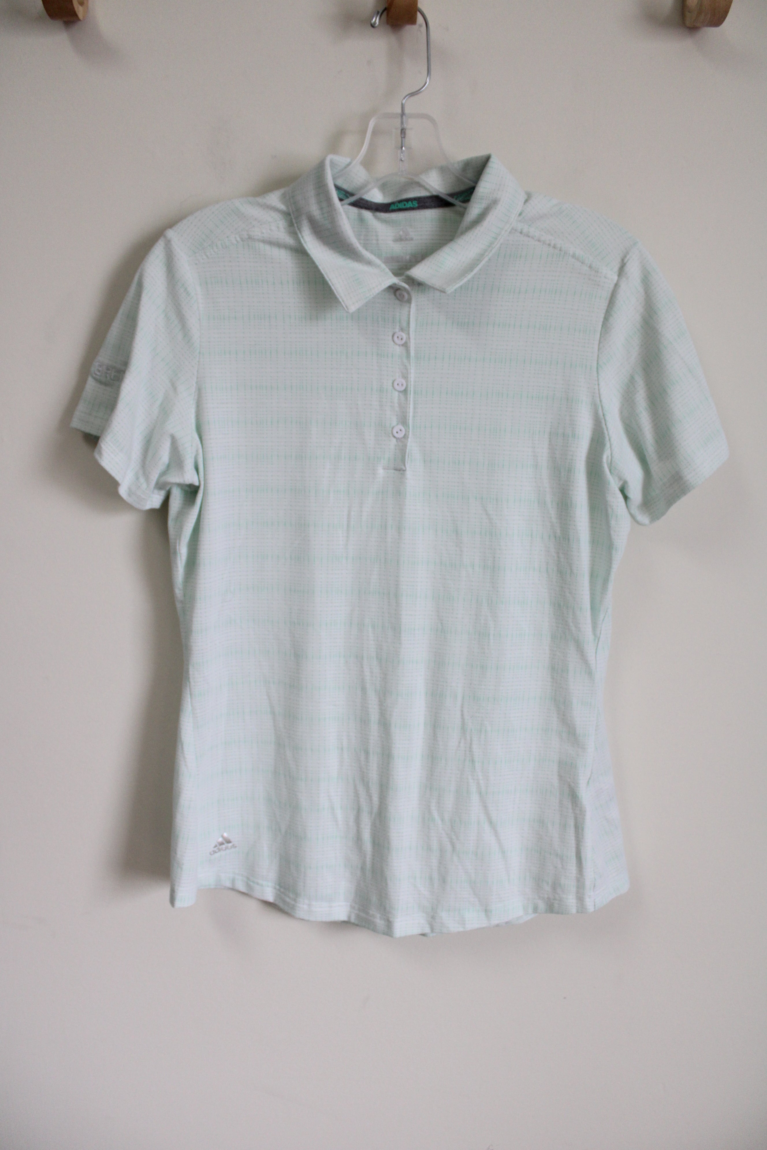 Adidas Golf Green Patterned Polo Shirt | S