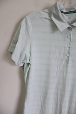 Adidas Golf Green Patterned Polo Shirt | S