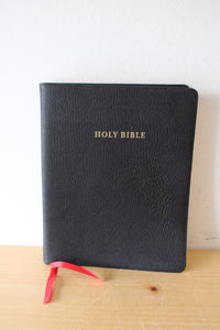 Goat Skin Black Leather ESV Bible