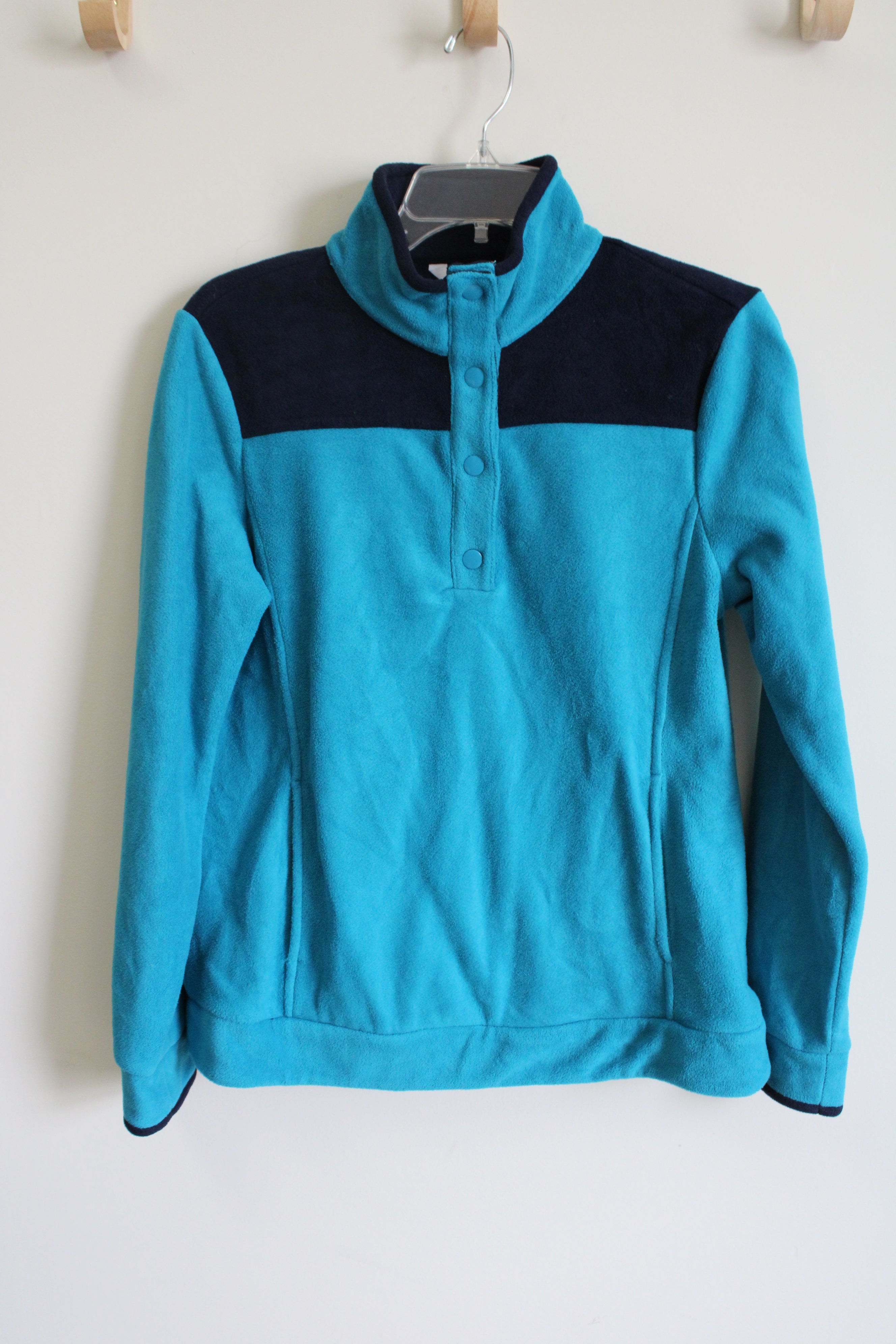 Crown & Ivy Blue Fleece Pullover | S