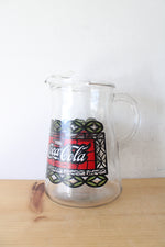 Vintage Red & Green Coca-Cola Glass & Pitcher Set