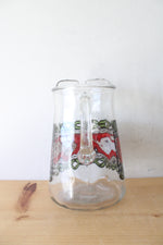 Vintage Red & Green Coca-Cola Glass & Pitcher Set