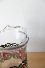 Vintage Red & Green Coca-Cola Glass & Pitcher Set