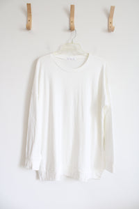 NEW Levaca White Long Sleeved Lightweight Sweatshirt | XL