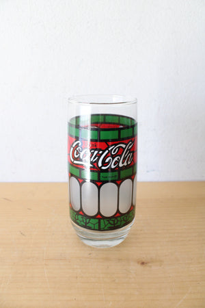 Vintage Red & Green Coca-Cola Glass & Pitcher Set