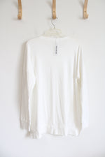 NEW Levaca White Long Sleeved Lightweight Sweatshirt | XL