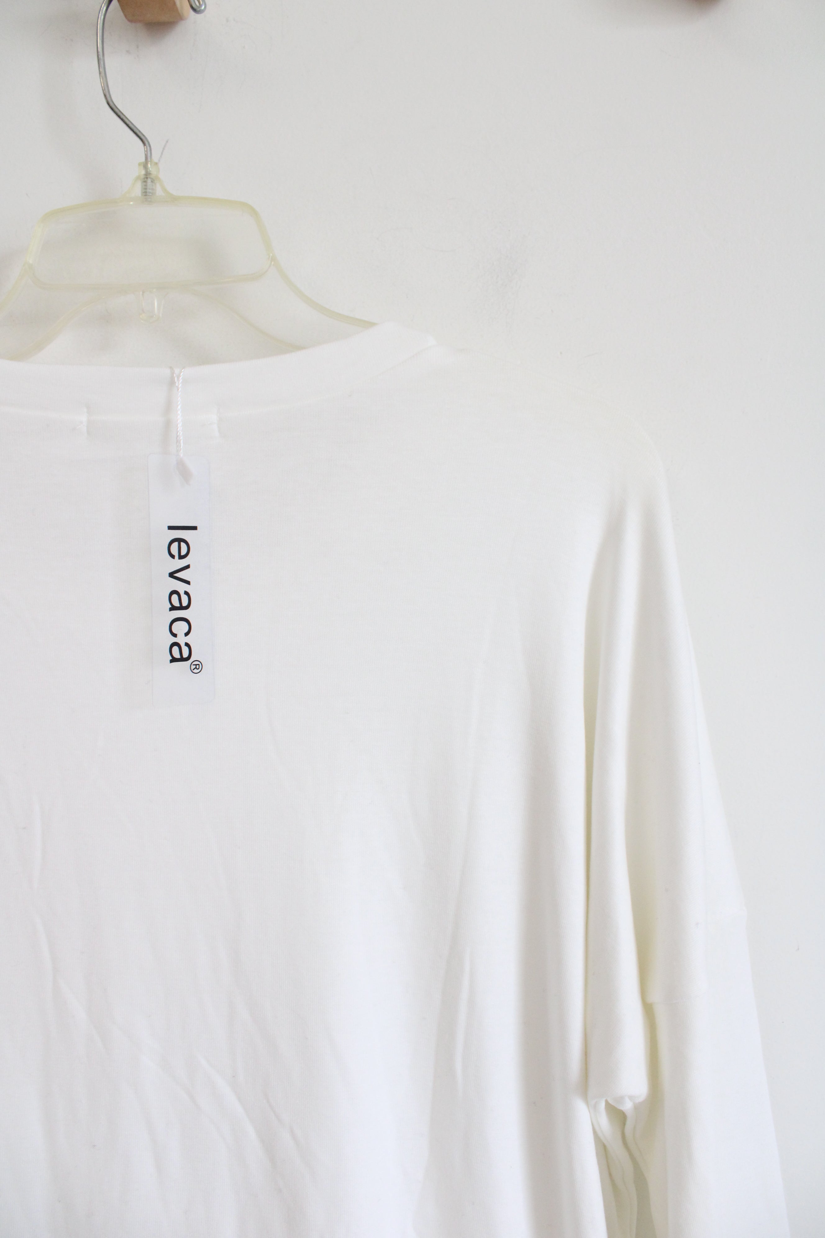 NEW Levaca White Long Sleeved Lightweight Sweatshirt | XL