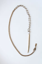 Canvas Gold Beaded Chain Spike Necklace