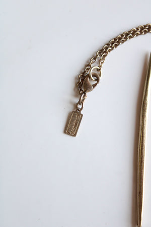 Canvas Gold Beaded Chain Spike Necklace