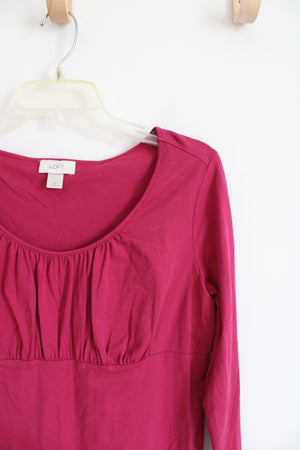 LOFT Pink Long Sleeved Top | M