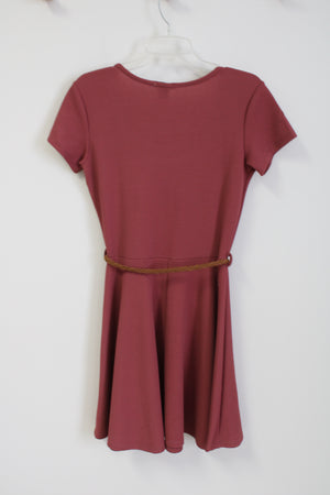 Rue 21 Dusty Pink Belted Dress | M