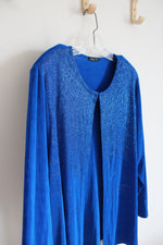 Vikki Vi Blue Sequined Cardigan | 3X