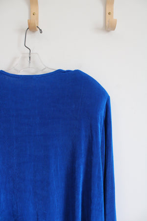 Vikki Vi Blue Sequined Cardigan | 3X