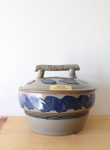 David Norton Handmade Pottery Blue & Gray Yunnan Steamer