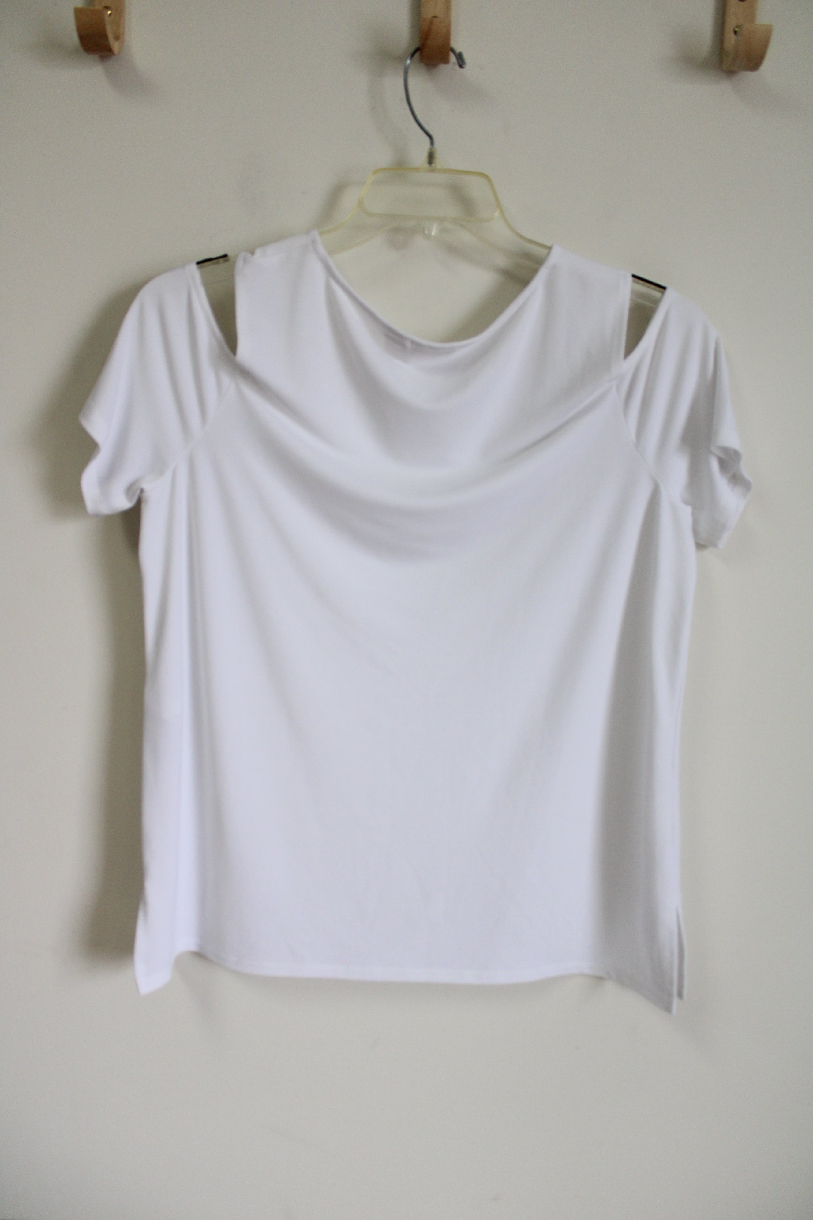 Chico's White Cold Shoulder Top | 1 (M/8)