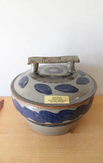 David Norton Handmade Pottery Blue & Gray Yunnan Steamer