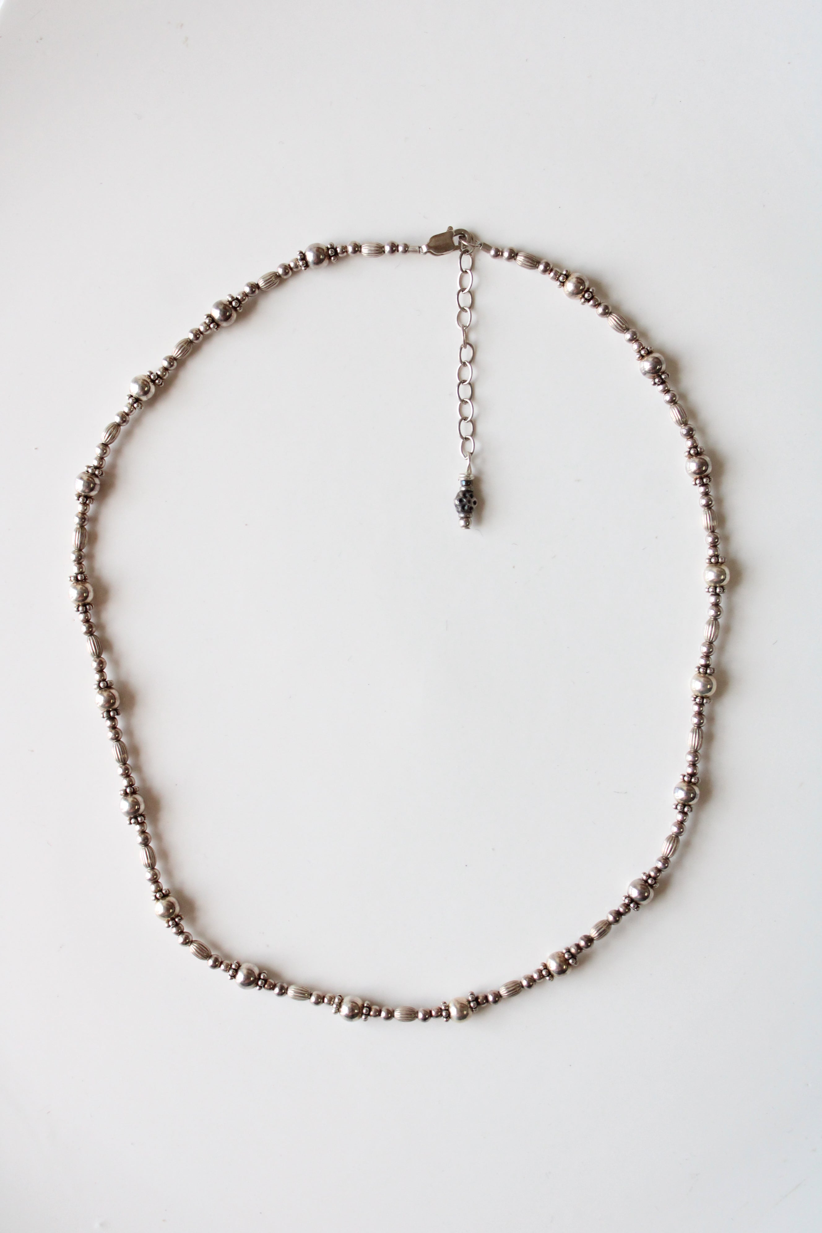 Sterling Silver Beaded Necklace