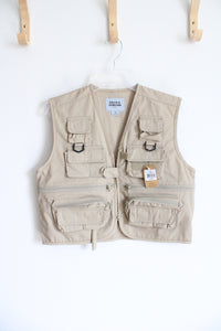 NEW Field & Stream Khaki Fly Fishing Vest | Youth L (14/16)