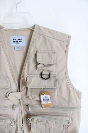 NEW Field & Stream Khaki Fly Fishing Vest | Youth L (14/16)