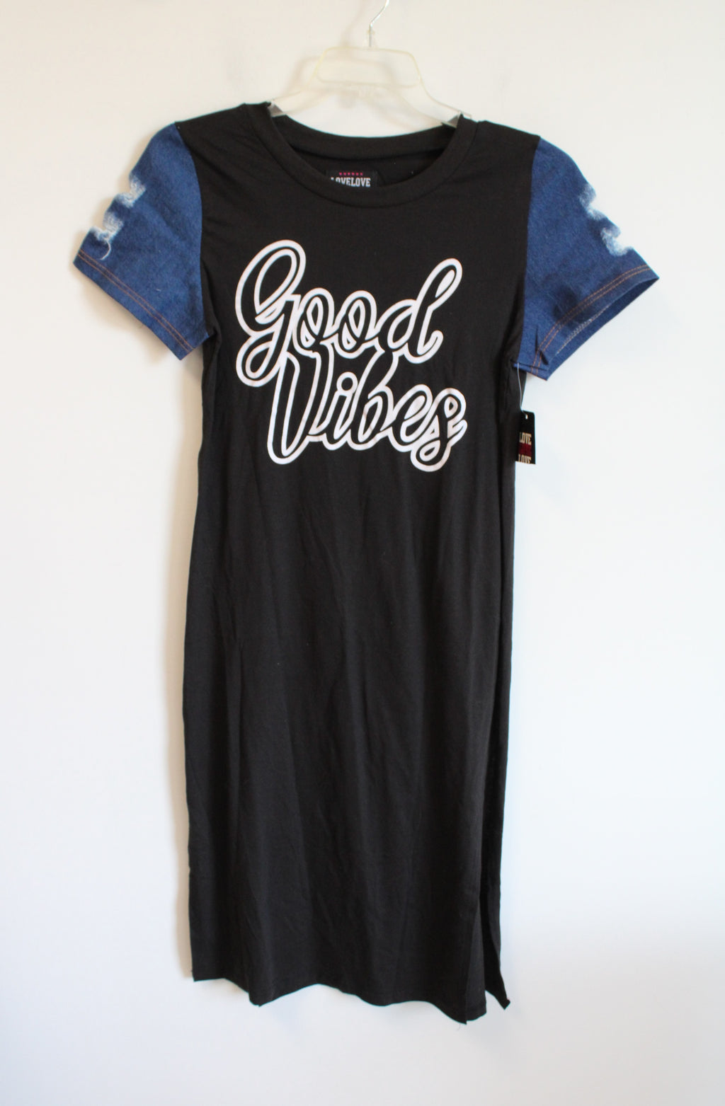 NEW Love Love Love Good Vibes Side Slit Tunic Dress | 1X