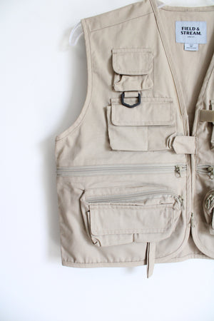 NEW Field & Stream Khaki Fly Fishing Vest | Youth L (14/16)