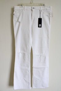 NEW DL 1961 Bridget Instasculpt Boot 33" White Jeans | 32 (14)