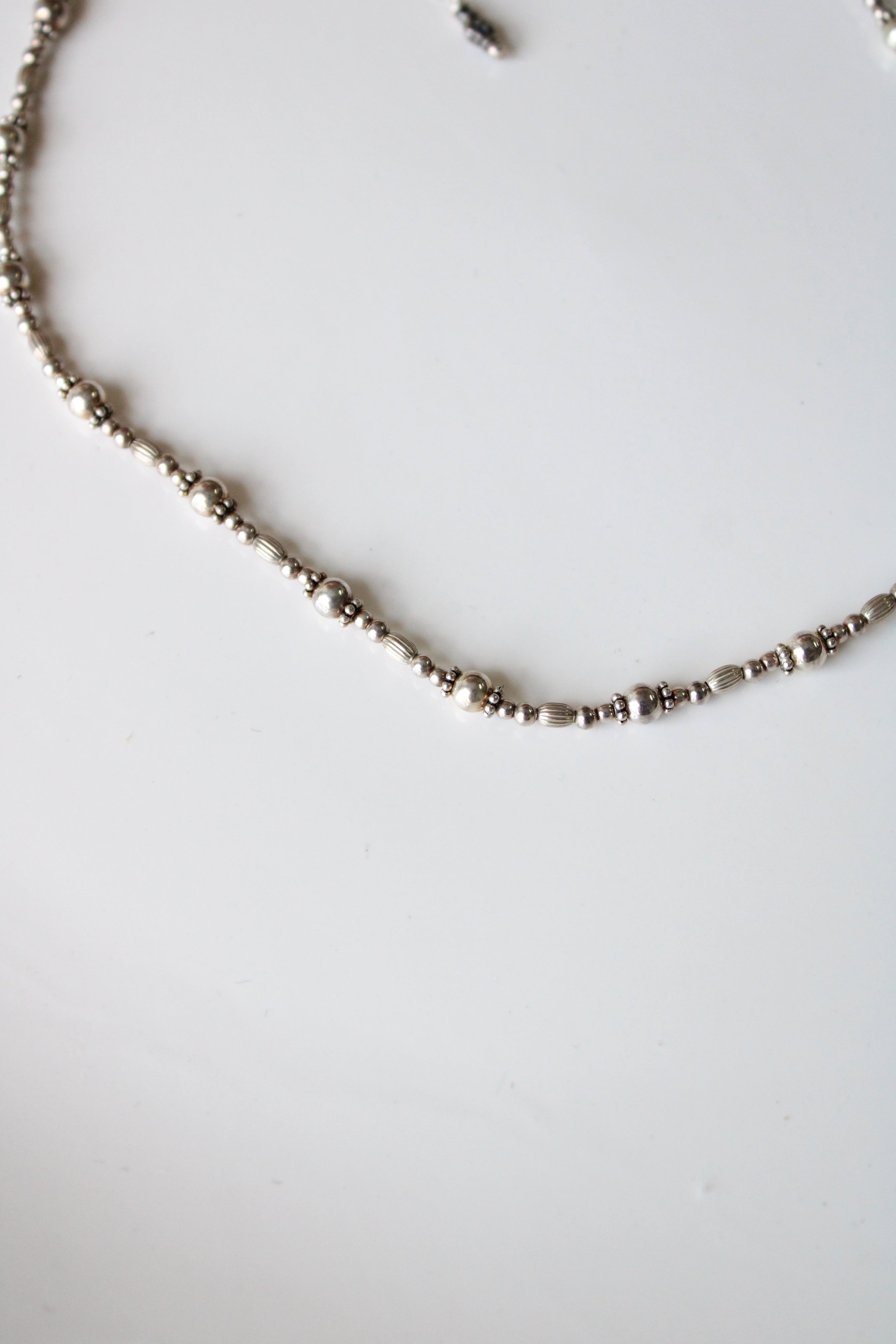 Sterling Silver Beaded Necklace