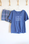 Life Is Good. Blue Pajama Short Set | XL