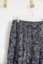 Notations Black & White Patterned Layered Skirt | M