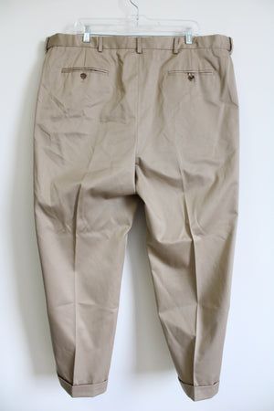 Lands' end Traditional Fit Tan Dress Pant | 42X26