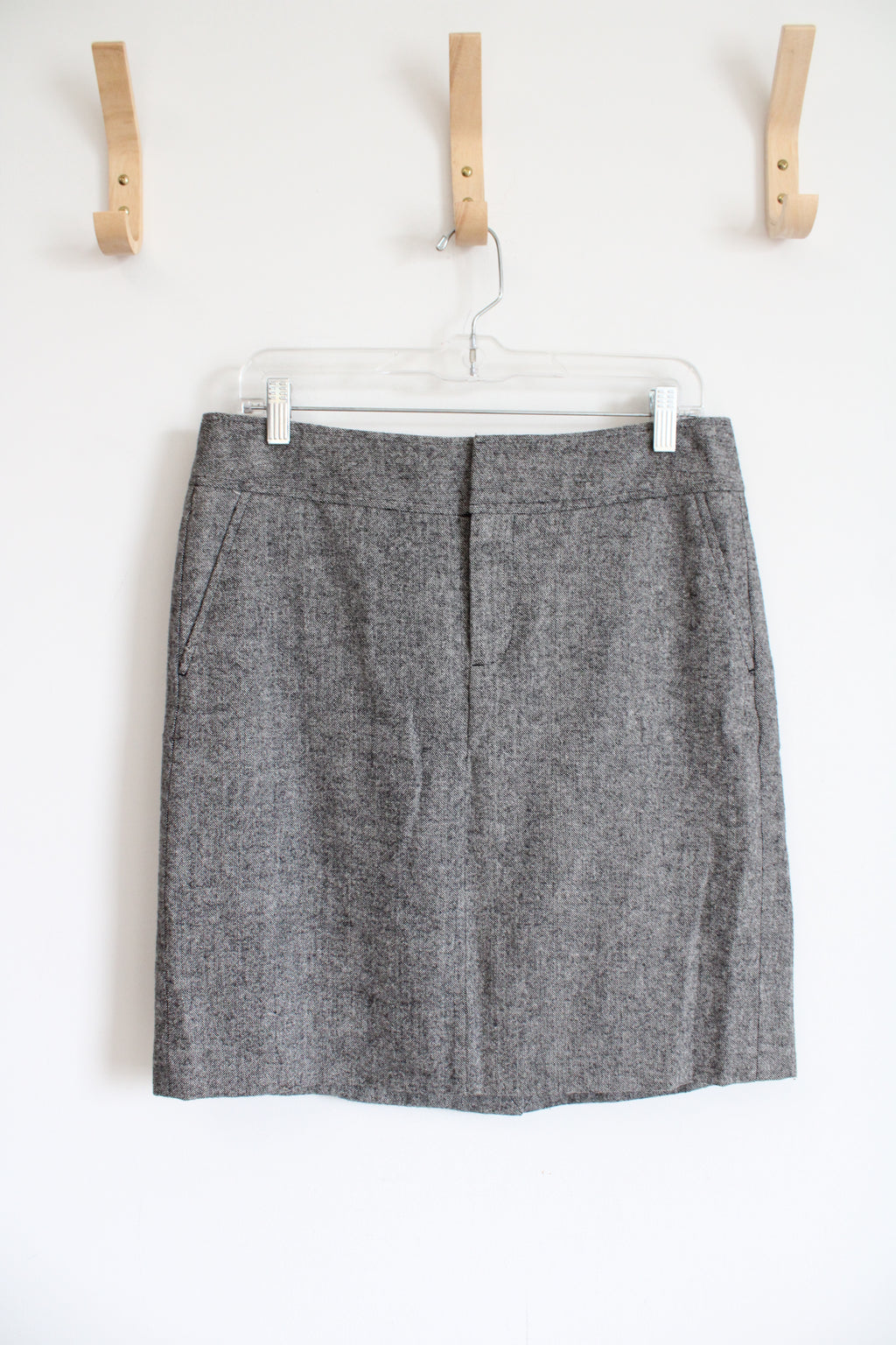 Eddie Bauer Black & White Wool Blend Pencil Skirt | 6