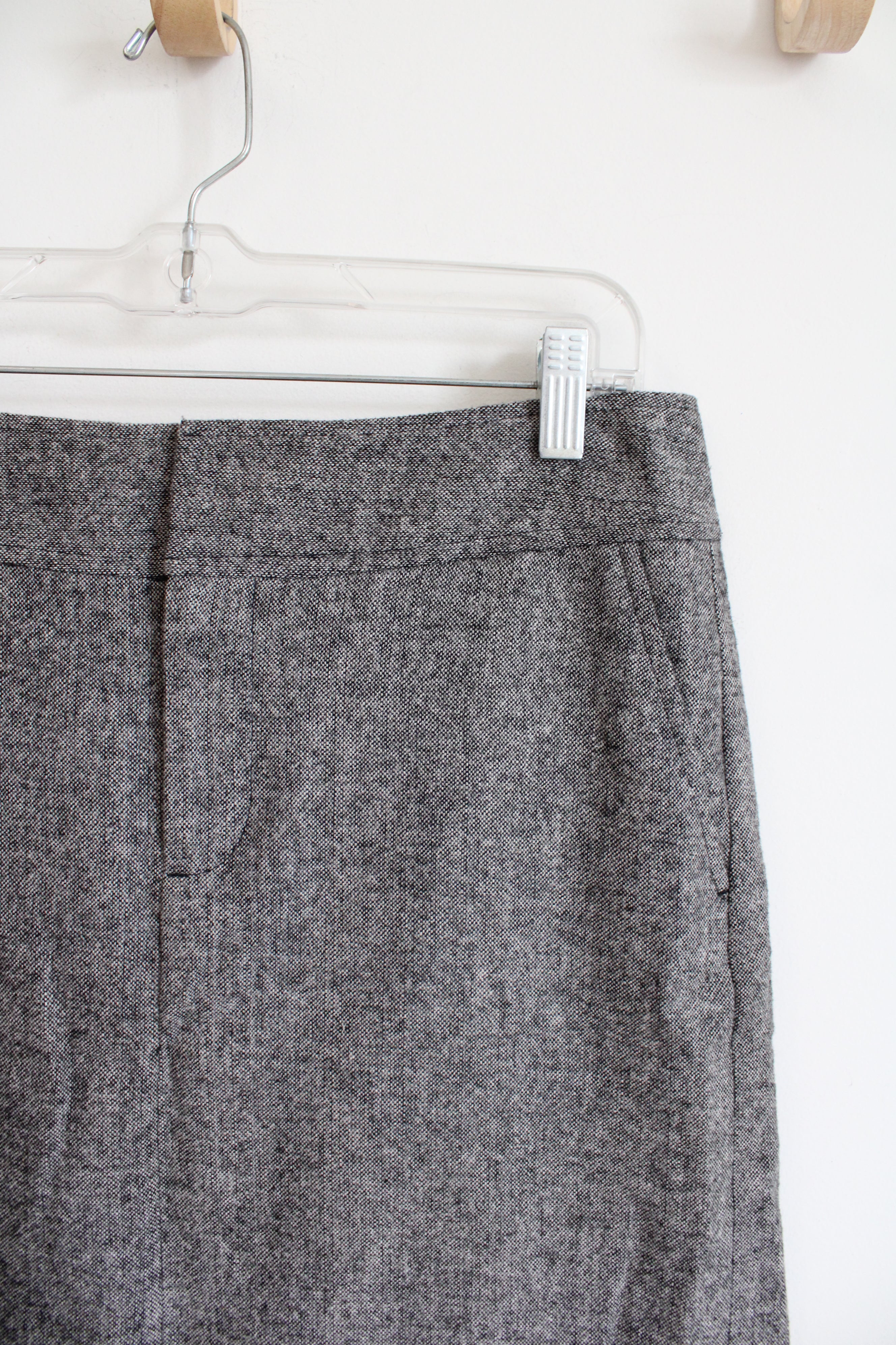 Eddie Bauer Black & White Wool Blend Pencil Skirt | 6