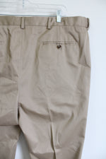 Lands' end Traditional Fit Tan Dress Pant | 42X26