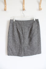 Eddie Bauer Black & White Wool Blend Pencil Skirt | 6