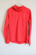 Old Navy Active Gi-Dry Neon Red Pink Heathered Hoodie | L