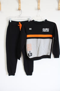 Guru G Ninety-Nine Black Gray & Orange Sweatshirt & Sweatpants 2-Piece Set | Youth 8