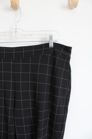 Zac & Rachel Black & White Plaid Knit Pants | 1X