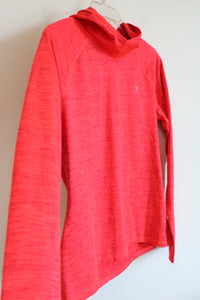 Old Navy Active Gi-Dry Neon Red Pink Heathered Hoodie | L