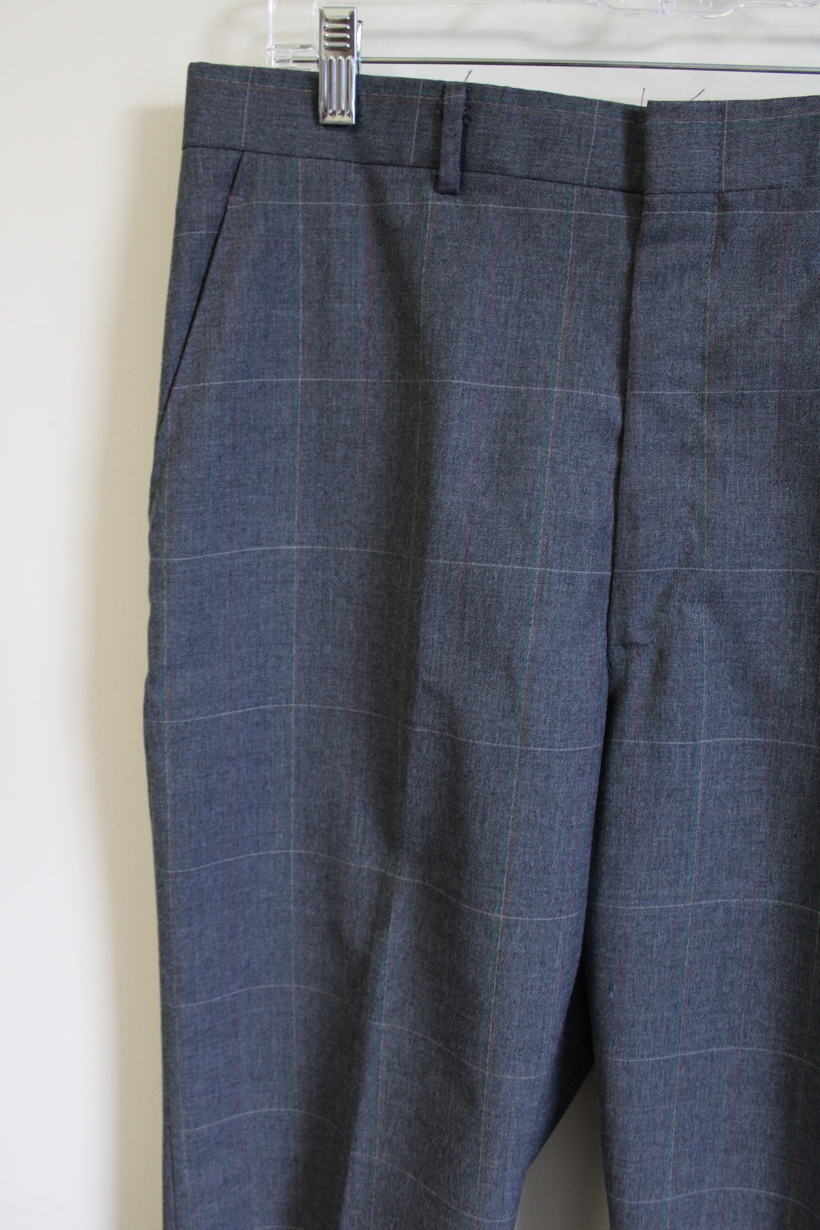 Eagle Clothes Gray Windowpane Pant | 36X28