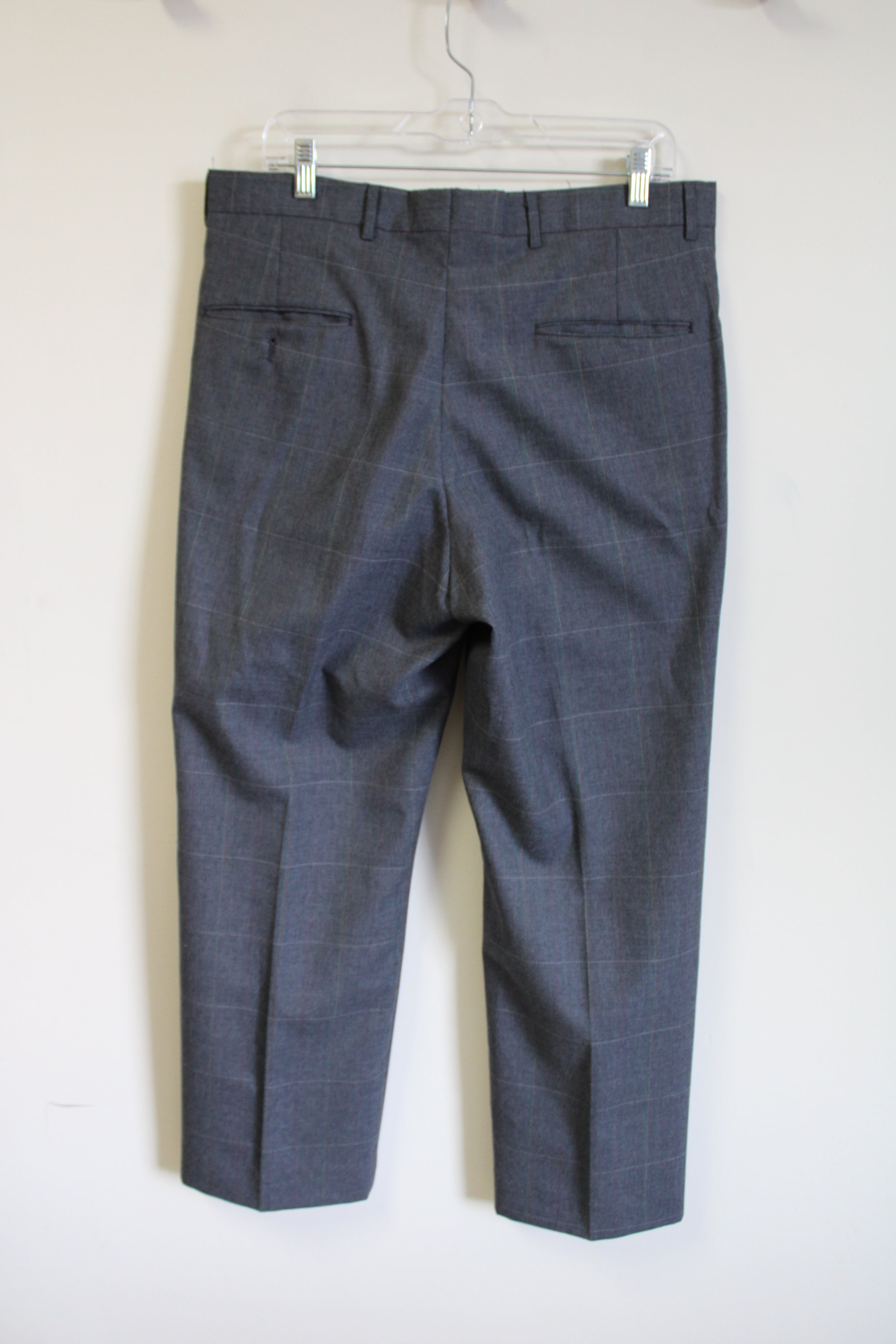 Eagle Clothes Gray Windowpane Pant | 36X28